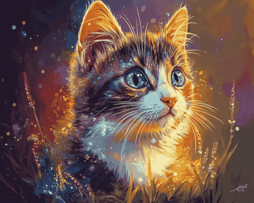 Galaxy Kitty Colorful Diamond Painting