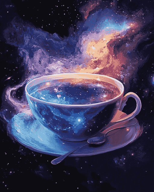 Galaxy Space Tea Diamond Painting