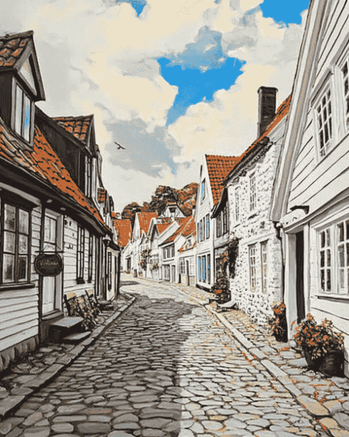 Gamle Stavanger Norway Diamond Painting