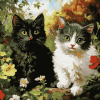 Garden Cats Diamond Painting