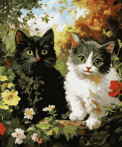 Garden Cats Diamond Painting