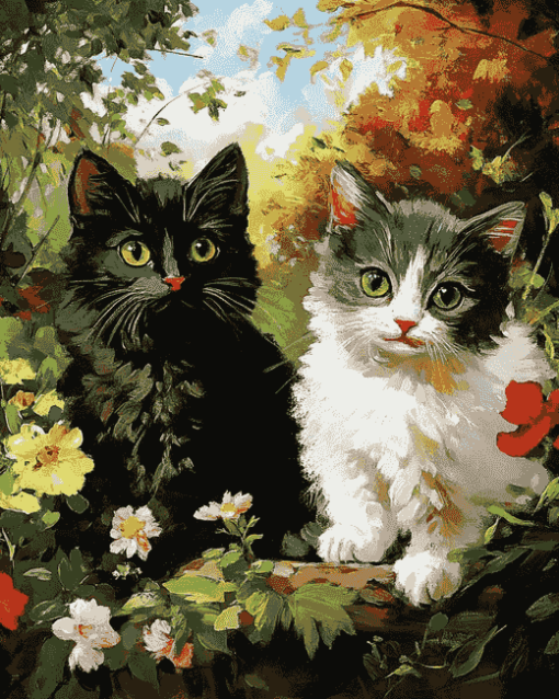 Garden Cats Diamond Painting