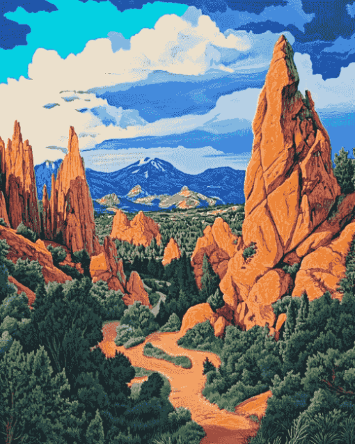 Garden Gods Colorado Landscape Diamond Painting