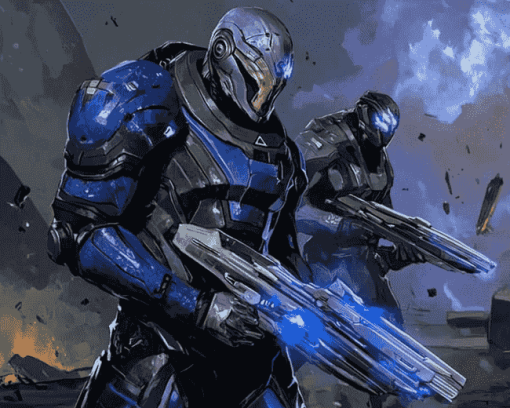 Garrus and James Gaming Diamond Painting