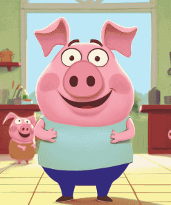 George Pig Cartoon Diamond Painting