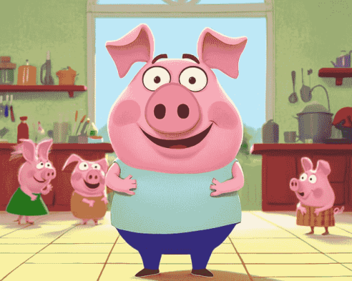 George Pig Cartoon Diamond Painting