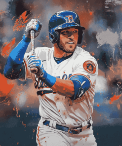 George Springer Baseball Diamond Painting