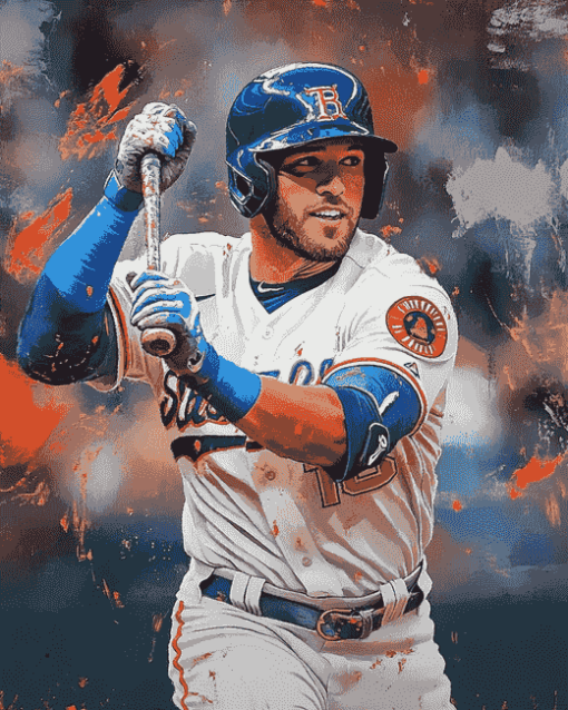 George Springer Baseball Diamond Painting