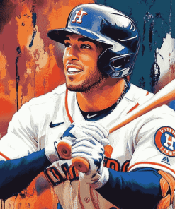 George Springer Baseball Icon Diamond Painting