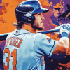 George Springer Baseball Icon Diamond Painting