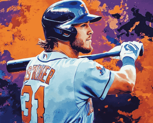 George Springer Baseball Icon Diamond Painting