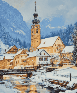 German Bavaria Winter Scenes Diamond Painting