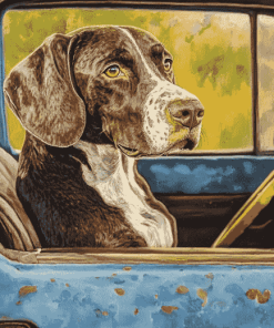 Germanshort Haired Pointer Vintage Diamond Painting