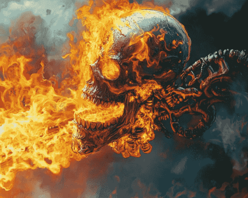 Ghost Rider Cartoon Diamond Painting