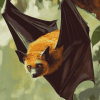 Giant Flying Fox Bat Diamond Painting