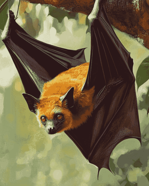 Giant Flying Fox Bat Diamond Painting