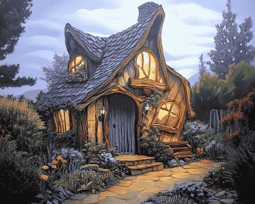 Gnome Cabin Retreat Diamond Painting