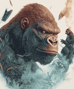 Godzilla vs Gorilla Fantasy Diamond Painting