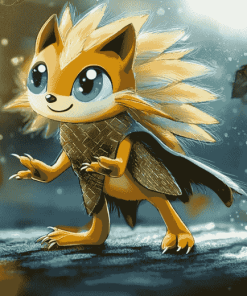 Gold Tenrec Sonic Diamond Painting