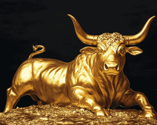 Golden Bull Diamond Painting