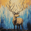 Golden Deer Fantasy Diamond Painting