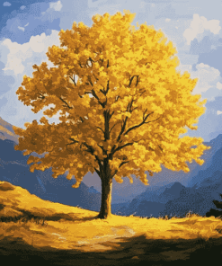 Golden Landscape Diamond Painting