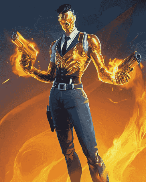 Golden Midas Fortnite Diamond Painting