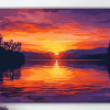 Golden Sunset Over Lake Diamond Painting