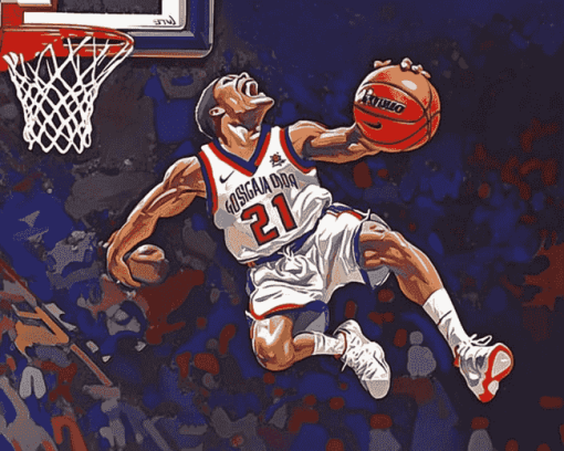 Gonzaga Bulldogs Basketball Diamond Painting