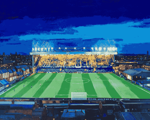 Goodison Park Night Scene Diamond Painting