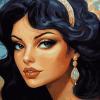 Gorgeous Black-Haired Woman Diamond Painting