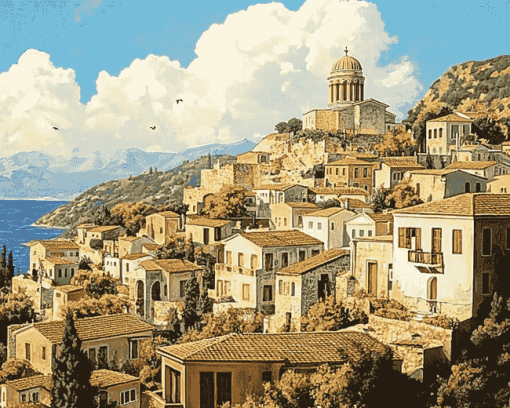 Greece Cityscapes Diamond Painting