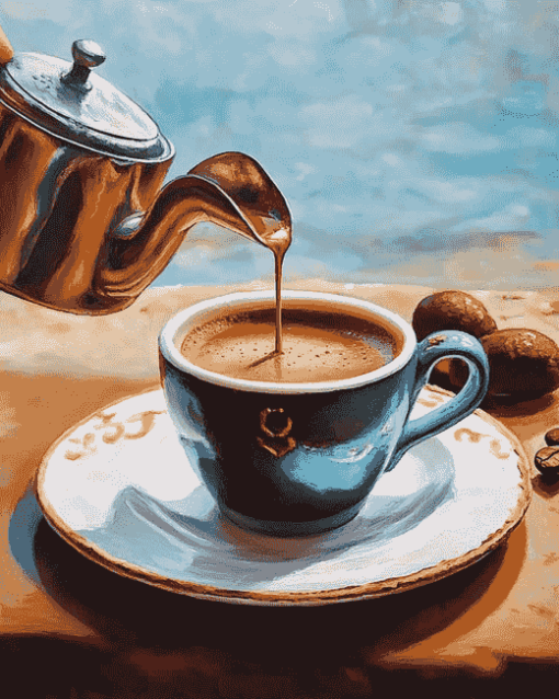 Greek Coffee Cups Diamond Painting