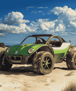 Green Beach Buggy Adventure Diamond Painting