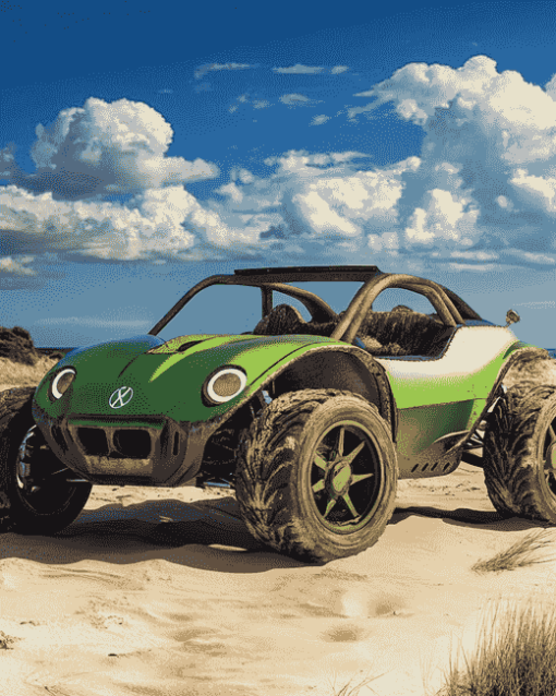 Green Beach Buggy Adventure Diamond Painting