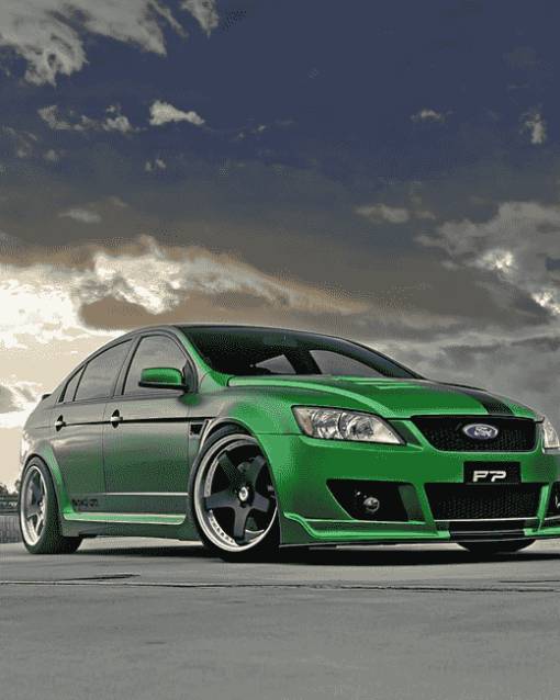 Green Ford FPV F6 Car Diamond Painting