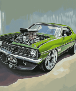 Green Holden Monaro Engines Diamond Painting