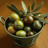 Green Olive Food Bucket Diamond Painting