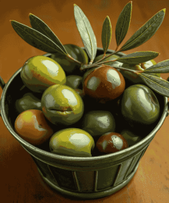 Green Olive Food Bucket Diamond Painting