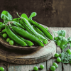 Green Peas on Wooden Table Diamond Painting