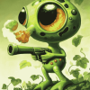 Green Peashooter Game Diamond Painting