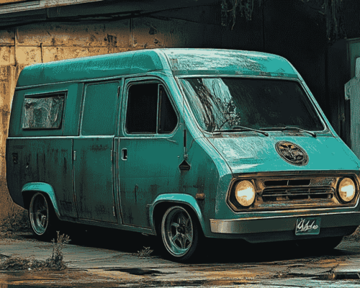 Green Van Adventure Diamond Painting