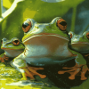 Grenouille Frog Diamond Painting