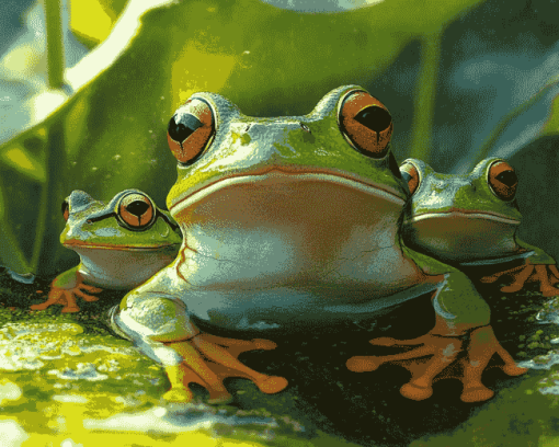 Grenouille Frog Diamond Painting