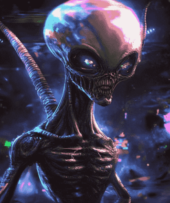 Grey Alien Fantasy Diamond Painting