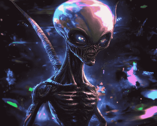 Grey Alien Fantasy Diamond Painting