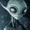 Grey Alien Fantasy Diamond Painting