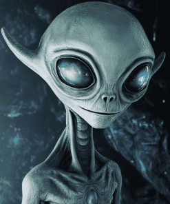 Grey Alien Fantasy Diamond Painting