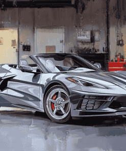 Grey C8 Corvette Convertible Diamond Painting