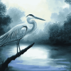 Grey Heron Bird Diamond Painting